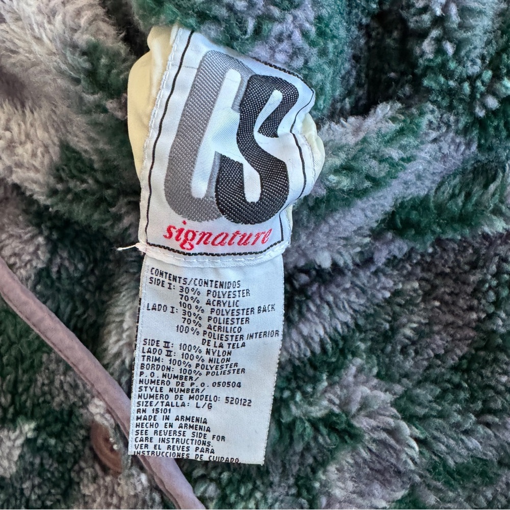 Vintage Reversible Deer Design Fleece Coat - Picture 2 of 8